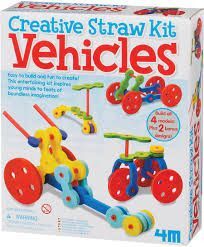 JUEGO 4M CREATIVE STRAW KIT-VEHICLES MONTAJE