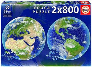 PUZZLE EDUCA CIRCULAR 2X800 PIEZAS PLANETA TIERRA