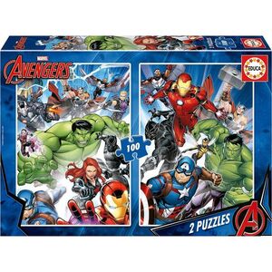 JUEGO 2 PUZZLES EDUCA 100 PIEZAS AVENGERS